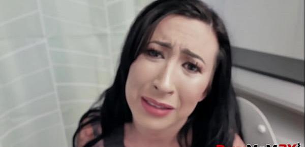 PervMoM3X - With great cock size comes great responsibility, and that responsibility is for this stepson to fuck his stepmom in the bathroom and cum inside her cougar pussy.
